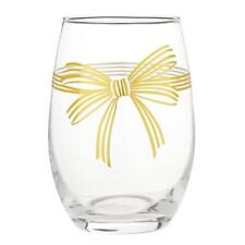 Beautiful Wine Glass Gold Bow Capacity 17 oz Size 4.5 inches H Lot of 4 picture