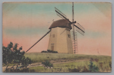 An Old Mill On Cape Cod Massachusetts Vintage Postcard Postmark 1944 picture
