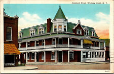 Vtg 1940s Oakland Hotel Whitney Point New York NY Linen Postcard picture