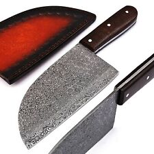 11.5 Inch Cleaver Knife, Hand-Forged Full Tang Damascus Steel Butcher Knife picture