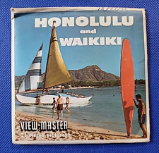 Sawyer's A123 Honolulu & Waikiki Oahu Hawaii Surfboard view-master reels packet picture