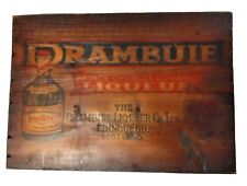 Antique Drambuie Scotch Liqueur Wooden Crate Lid Bar Decor Authentic Lid ONLY picture