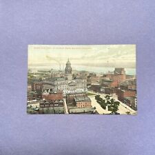 Postcard Birds Eye View Detroit from Majestic Building 1908 Vintage Capital Dome picture