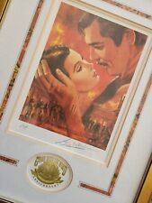 Gone With The Wind ATLANTA BURNS Print Rhett Butler Scarlett O'Hara SIGNED picture