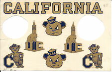 UC BERKELEY / CALIFORNIA ~ Vintage 1940s Decals, Cal Oski the Bear, etc.  FUN picture