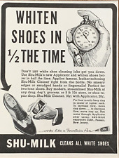 Shu-Milk Cleans All White Shoes Vintage Print Ad 1944 #0180 picture