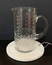 Sooki Cat Pitcher (Anthropologie Home)-Clear Blown Glass w/Cats Circling Base picture