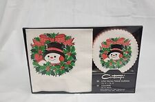 Vtg Contempo Christmas Snowman Paper Napkins & Coasters Vintage original box  picture