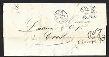 France-Lettre Le Vigan for Crest - Double Stroke Tax - 1853 picture
