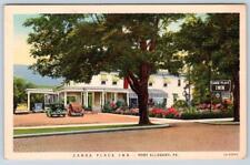 1930-40's PORT ALLEGANY PA CANOE PLACE INN HOTEL AAA VINTAGE LINEN POSTCARD picture