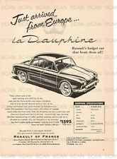 1957 Renault of France Vintage Magazine Ad   'La Dauphine' Automobile picture