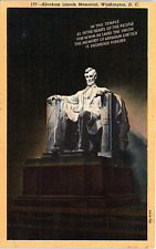 1940's? Abraham Lincoln Memorial Washington D.C. VTG postcard PCB-1F picture