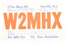 1930s UNUSED Amateur Radio Station QSL Card Denville NJ W2MHX George Samuelson picture