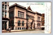 Indianapolis IN-Indiana, Public Library, Antique, Vintage c1906 Postcard picture