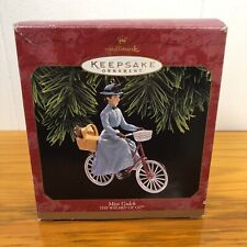 1997 Hallmark Keepsake Ornament Wizard of Oz Miss Gulch on Bike with Toto Dog picture