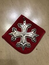 1998 Reed & Barton Sterling Silver Christmas Cross Ornament picture