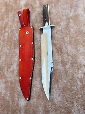 Stag Antler Bowie Knife Full Tang Stag Scales Handle Bowie Knife Survival D2 picture