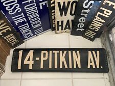 NY NYC BUS ROLL SIGN BROOKLYN PITKIN AVENUE RESORTS WORLD CASINO BROWNSVILLE ART picture