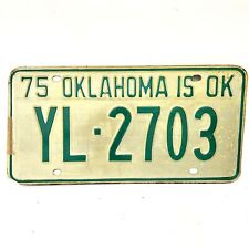 1975 United States Oklahoma Oklahoma County Passenger License Plate YL-2703 picture