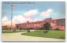 1950s TAMPA FLORIDA NEW TUBERCULOSIS HOSPITAL UNPOSTED LINEN POSTCARD P2721 picture