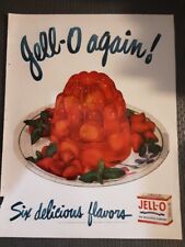 Vintage Magazine Large AD 1948 Jell-o Strawberry Dessert Jello picture