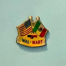 VTG Walmart Lapel Pin Italian Flag American Flag Associate picture