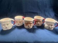 Vintage Santa Head Mug Set Of 5 Japan picture