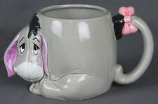 Vintage Disney Eeyore 3D Mug, Pink Ribbon on Tail, Mexico, 1990s? picture