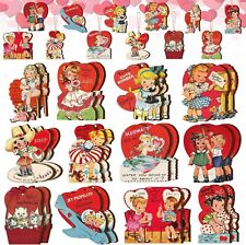 24 Pcs Vintage Valentine'S Day Wood Ornaments Valentine'S Tree Ornaments Happy V picture