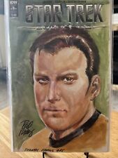Star Trek Boldly Go #1 IDW Sketch Cover W Original Art Captain Kirk Rodney Ramos picture