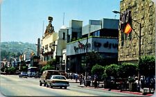 Vtg Tijuana Street View Shopping District Stores Baja California Mexico Postcard picture