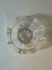 Vintage Clear Pressed Glass Personal Ashtray 4 inch Round  Excellent Condition  picture