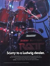 1985 Print Ad of Ludwig Drums w Bobby Blotzer of Ratt picture