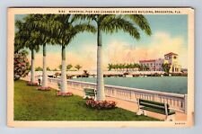 Bradenton FL-Florida, Memorial Pier, Vintage c1940 Postcard picture
