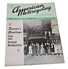 Vtg. December 1948 American Motorcycling Magazine - Magazine Staff Cover picture