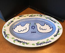 Lorrie Veasey “Our Name Is Mud” Large 13” Platter Peace Love Joy Hope Family.... picture