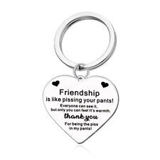 Heart Friendship Keyring Stainless Steel Best Friend Keychain Gift For Friends picture