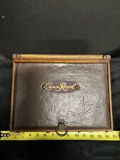 Crown Royal Handmade Wooden Box Purple Hinged 11”x8” picture