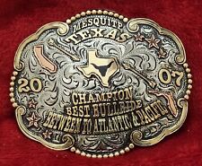 CHAMPION TROPHY BUCKLE PROFESSIONAL BULL RIDING☆MESQUITE TEXAS☆2007☆RARE☆J47 picture