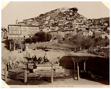 Italy, surroundings of Rome, Rocca di Pappa, panorama vintage albumen print, shooting  picture