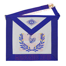 Masonic Regalia Blue Lodge JR. STEWARD Lambskin Aprons - MACHINE EMBROIDERY LOGO picture