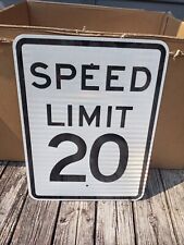 Real  road,street, Speed Limit  20 sign. Aluminum. New condition 24