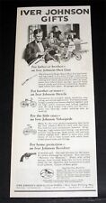 1923 OLD MAGAZINE PRINT AD, IVER JOHNSON GIFTS FOR CHRISTMAS, BICYCLES, PISTOLS picture