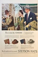 1947 stetson mens hats Vintage Ad heading for the country stepping out in town picture