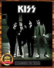 KISS - Dressed To Kill - Paul, Gene, Ace, Peter - Metal Sign 11 x 14 picture