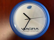 Pfizer Viagra Wall Clock Drug Rep Promo Little Blue Pill 10