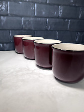 NEW TRADITIONS PLUM PURPLE CERAMIC COFFEE TEA MUGS SET OF 4 picture
