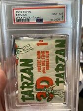 1953 Topps Tarzan Sealed Unopened Wax Pack- 1 Cent PSA NM-MT 8. 3D Glasses picture