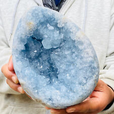 5700g  Natural Raw Blue Celestite Geode Quartz Crystal Egg Mineral Specimen picture