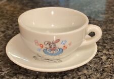Vintage 1980s Disney's Alice in Wonderland White Rabbit Mini Tea Cup & Saucer picture
